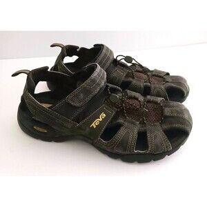TEVA Forebay Closed Toe Sport Sandal Dk Brown Hike Fish Boat Mens 11